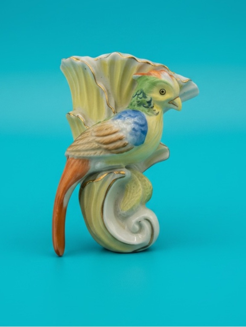 Vintage Tropical Bird Wall Pocket